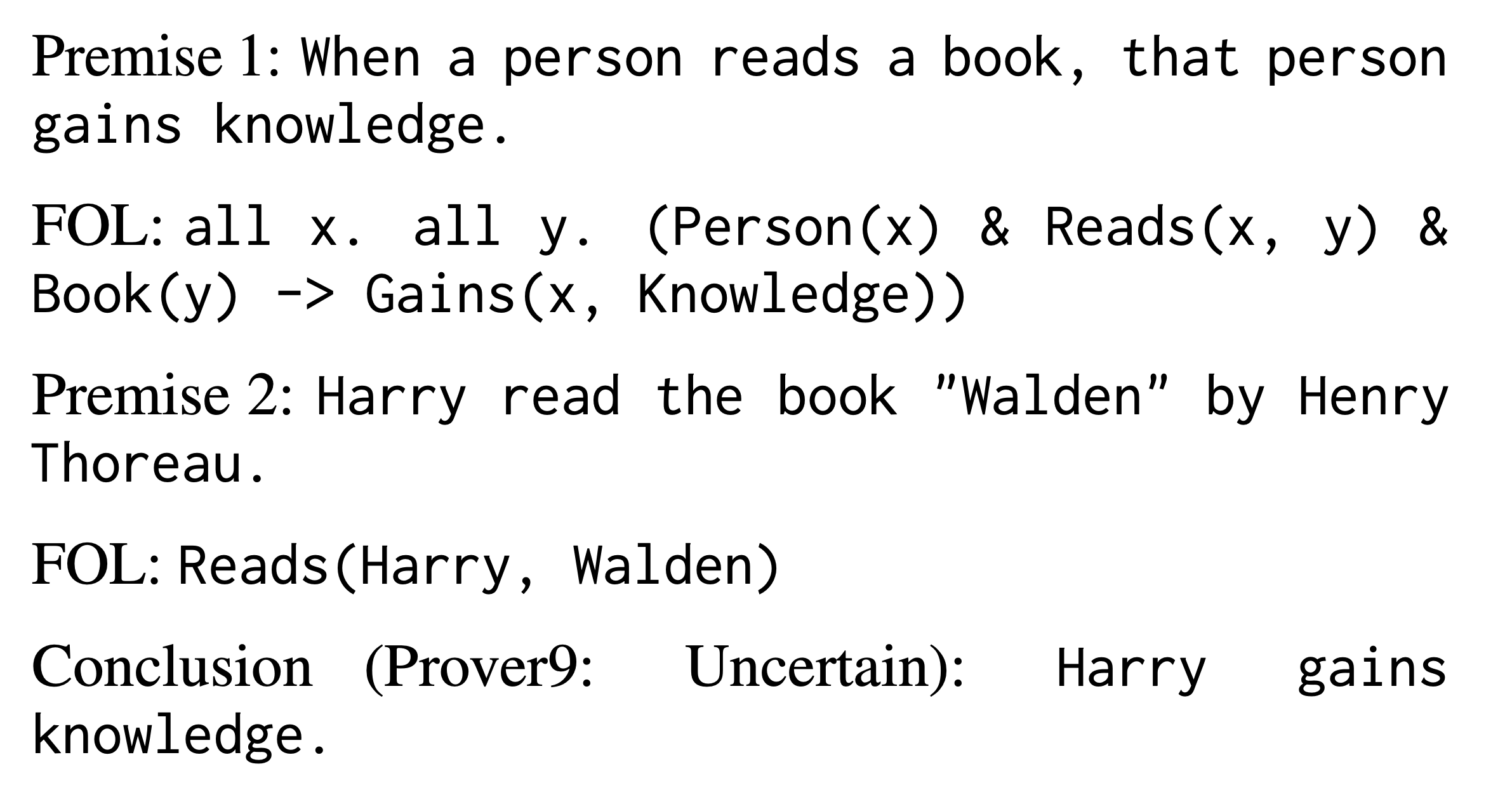 LINC does not understand all implicit information.
